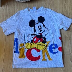 Mickey Mouse Graphic Tee - White, Red, Blue, Yellow